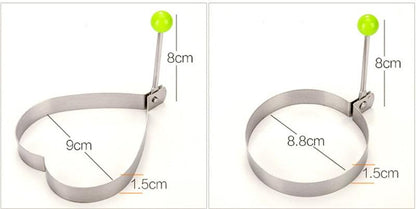 Stainless Steel 5 Style Fried Egg Pancake Shaper Omelet Mold Mould Frying Egg Cooking Tools Kitchen Accessories Gadget Rings Stainless Steel Fried Egg Ring Mold Omelette Pancake Rings Cute Shape Egg Mold Cooking Tools