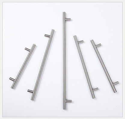 Stainless Steel Cabinet Handles Diameter 10mm Kitchen Door T Bar Straight Handle Pull Knobs Furniture Hardware European Bar Style Cabinet Pull
