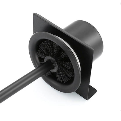 Stainless Steel Toilet Brush Holder Black Wall Mounted Toilet Bowl Brush Holder For Bathroom Cleaning Kit