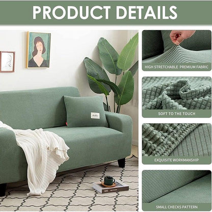 Stretch Armchair Slipcover Washable Furniture Protector Thick Sofa Protector Solid Printed Sofa Covers For Living Room Couch Cover Corner Sofa  Water Resistant Couch Cover Furniture Protector