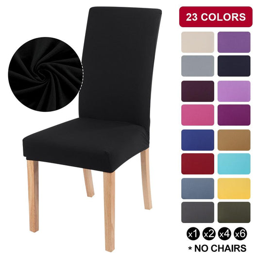 Stretchable Chair Covers Decor Removable And Washable Elastic Seat Parsons Chair Covers Dining Room Chair Slipcovers for Hotel Plain Chair Cover Solid Color Spandex Elastic Removable Stretch High Back For Sofa Armchairs Wedding Hotel Banquet