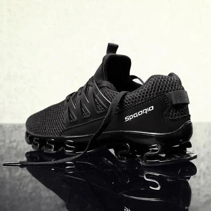 Stylish Black Mens Soft Casual Sneakers Breathable Comfort Sport Elegant Men Sneakers