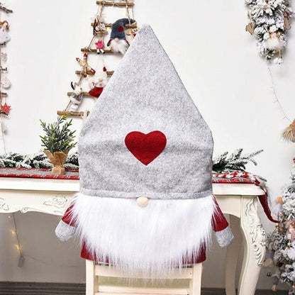 Stylish Chair Covers Christmas Santa Claus Chair Back Cover Christmas Dining Dinner Table Decoration New Year Party Supplies Dining Table Decoration for Home New Year Party