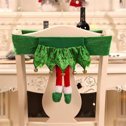 Stylish Chair Covers Christmas Santa Claus Chair Back Cover Christmas Dining Dinner Table Decoration New Year Party Supplies Dining Table Decoration for Home New Year Party