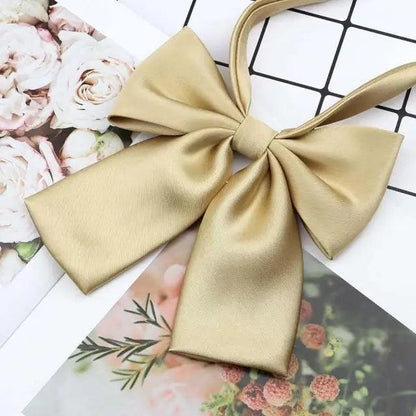 Stylish Colorful Women‘s Shirts Bowtie Ladies Girl School Wedding Party Bowtie For Women  Adjustable Pre-tied Solid Color Handmade Bowties for Women