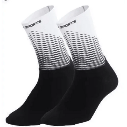 Stylish Fabric Cycling Socks Compression Anti Slip  Breathable Sport Socks For Men And Women  Functional Sports Athletics Breathable Socks