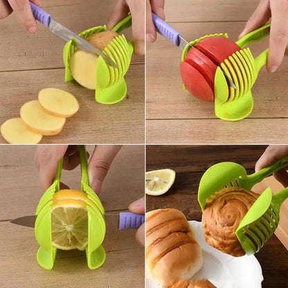 Stylish Handheld Kitchenware Tomato Slicer Bread Clip Fruit and Vegetable Cutter Potato Creative Gadget Kitchen Accessories