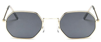 Stylish Hexagon Trendy Colorful Sunglasses For Women New Metal Luxury Summer Eyewear Women New Stainless Steel Lightweight Frame Cool Style Outdoor Travel UV Glasses