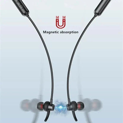 Stylish  Wireless Bluetooth Earphones Magnetic Sports Running Headset IPX5 Waterproof  Noise Cancelling Stereo Magnetic Earphones With Mic For Workout Running Gym