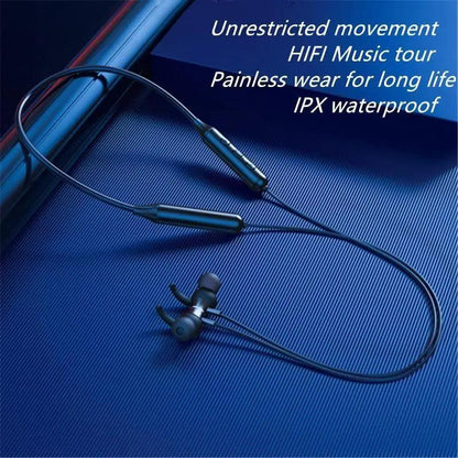 Stylish  Wireless Bluetooth Earphones Magnetic Sports Running Headset IPX5 Waterproof  Noise Cancelling Stereo Magnetic Earphones With Mic For Workout Running Gym