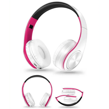 Stylish Wireless Bluetooth Headphone Stereo Headset Music Headset Foldable Wireless and Wired Stereo Headset Micro SD/TF FM For Cell Phone PC
