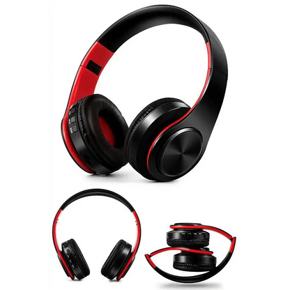 Stylish Wireless Bluetooth Headphone Stereo Headset Music Headset Foldable Wireless and Wired Stereo Headset Micro SD/TF FM For Cell Phone PC