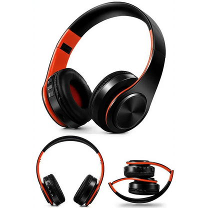 Stylish Wireless Bluetooth Headphone Stereo Headset Music Headset Foldable Wireless and Wired Stereo Headset Micro SD/TF FM For Cell Phone PC