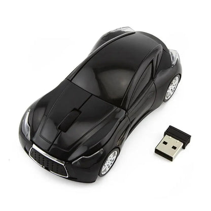 Stylish Wireless Computer Car Shape Mouse Mini 3D Ergonomic PC Gamer Mouse Retro Optical Mice 1600 DPI USB Receiver Suitable for PC/Computer/Laptop