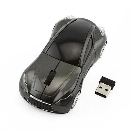 Stylish Wireless Computer Car Shape Mouse Mini 3D Ergonomic PC Gamer Mouse Retro Optical Mice 1600 DPI USB Receiver Suitable for PC/Computer/Laptop