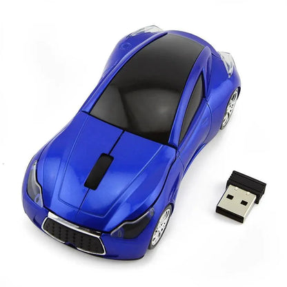 Stylish Wireless Computer Car Shape Mouse Mini 3D Ergonomic PC Gamer Mouse Retro Optical Mice 1600 DPI USB Receiver Suitable for PC/Computer/Laptop