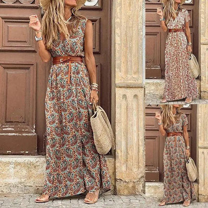 Summer Beach Stylish Womens Dress Long Casual V-Neck Party Comfort Fashion Women Dress