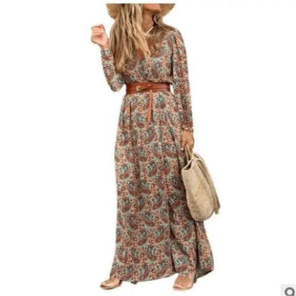 Summer Beach Stylish Womens Dress Long Casual V-Neck Party Comfort Fashion Women Dress