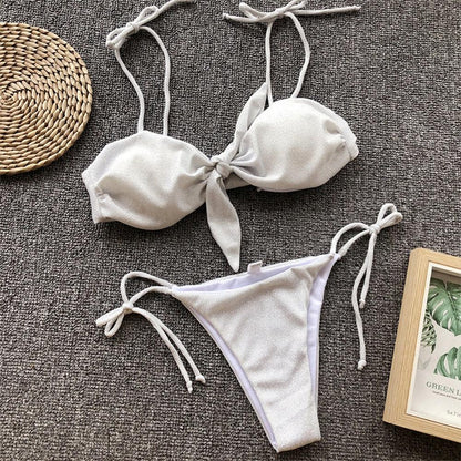 Summer Cute Vintage Women's Swimsuit Bikini Split Swimwear Women's Swimwear Women's 2-piece Beachwear Loose Bikini Fashion  Retro Bikini  Fashion Beachwear Summer Spa Beach Surf Sport