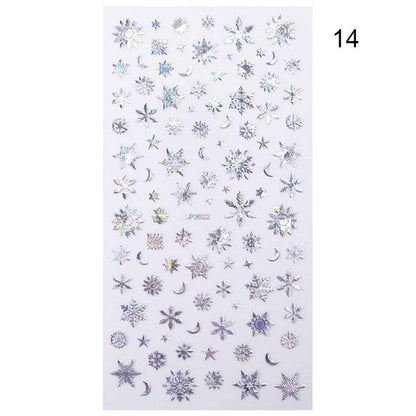 Summer Glitter Nail Decals Stickers Gold Black White Leaf Manicuring Foils Geometric Slider Nail Art Adhesive Decor Adhesive 3D Wave Design Decoration for Women Girls Art Stickers Decal Decoration Metallic Curve Strip Line Nail Decor
