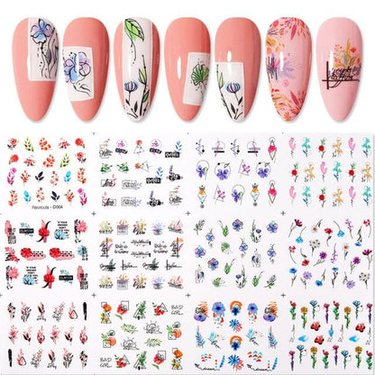 Summer Glitter Nail Decals Stickers Gold Black White Leaf Manicuring Foils Geometric Slider Nail Art Adhesive Decor Adhesive 3D Wave Design Decoration for Women Girls Art Stickers Decal Decoration Metallic Curve Strip Line Nail Decor