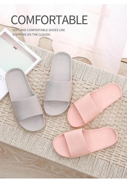 Summer Home Mens Slippers Simple Black White Shoes Non-Slip Bathroom Slides Flip Flops Indoor Women Slippers Soft Slides Slippers For Men Cloud Cushioned Slides Thick Non-Slip Pool Gym House Slipper