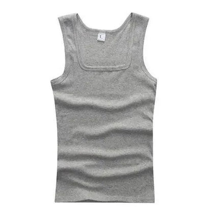 Summer Plus Size Summer Good Men Clothing Tank Tops Elegant Black White Gray Singlets Sleeveless Fitness Men Vest Bodybuilding Vest Summer Men's Vest Gym Casual Vest Sleeveless Vest Clothes