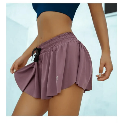 Summer Running Shorts Women 2 In 1 Marathon Quick Dry Shorts Gym Loose Sport Breathable Yoga Shorts