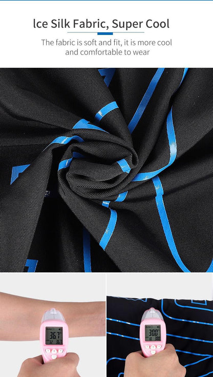 Summer Sports Scarf Ice Silk Bike Headwear Anti-UV Breathable Running Bandana Protection Cycling Equipment Washable Cloth Bandanas Women Men Neck Gaiter Cover Turban Multipurpose Balaclava Elastic UV Face Shields for Women