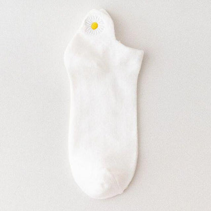 Summer Women's Socks Cute Flower Socks Simple Solid Color Socks Women's Long Socks Funny Breathable Socks For Men And Women