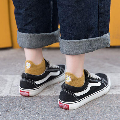 Summer Women's Socks Cute Flower Socks Simple Solid Color Socks Women's Long Socks Funny Breathable Socks For Men And Women