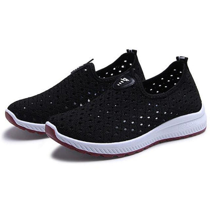 Summer Women's Sports Espadrilles Fashion Breathable Slip On Sneakers For Women Lightweight Walking Shoes Comfortable Elegant Shoes Non Slip Mesh Elegant Design