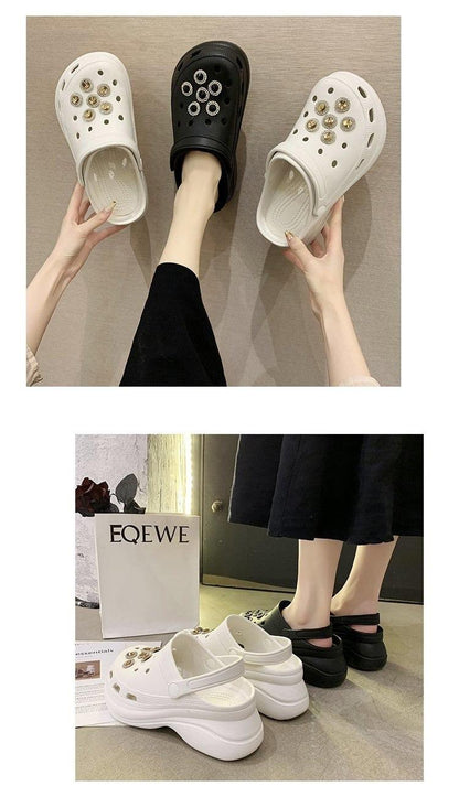 Summer Womens Platform Garden Shoes Clogs Outdoor Beach Slippers Clogs Slippers For Women’s Fashion Comfortable Slip On Slides Shoes For Everyday