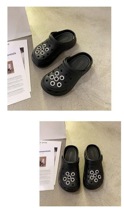 Summer Womens Platform Garden Shoes Clogs Outdoor Beach Slippers Clogs Slippers For Women’s Fashion Comfortable Slip On Slides Shoes For Everyday