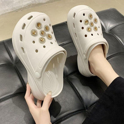 Summer Womens Platform Garden Shoes Clogs Outdoor Beach Slippers Clogs Slippers For Women’s Fashion Comfortable Slip On Slides Shoes For Everyday