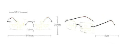 Super Light Multifocal Progressive Reading Glasses For Men And Women Anti Blue Light Near Far Sight Eyewear For Men And Women Rimless Progressive Multifocus Reading Glasses Blue Light Blocking No Line Multifocal Computer Readers for Women Men