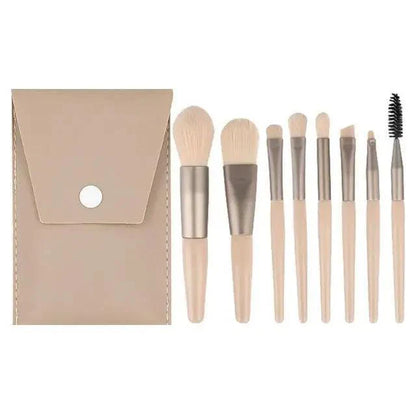 Super Luxury Quality Amazing 8Pcs Mini Travel Portable Soft Makeup Brushes Set Cosmetic Powder Eye Shadow Foundation Blush Blending Beauty Make Up Brush Tool