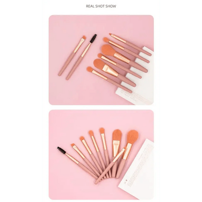 Super Luxury Quality Amazing 8Pcs Mini Travel Portable Soft Makeup Brushes Set Cosmetic Powder Eye Shadow Foundation Blush Blending Beauty Make Up Brush Tool