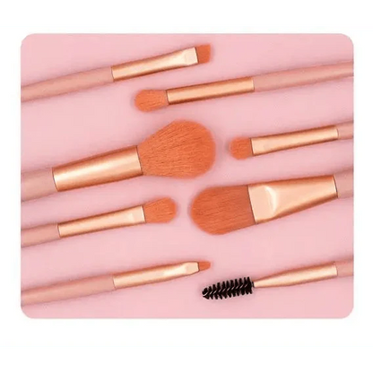 Super Luxury Quality Amazing 8Pcs Mini Travel Portable Soft Makeup Brushes Set Cosmetic Powder Eye Shadow Foundation Blush Blending Beauty Make Up Brush Tool