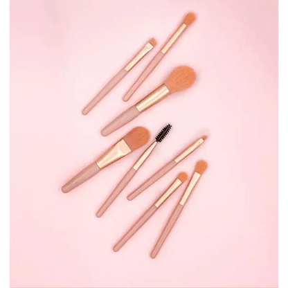 Super Luxury Quality Amazing 8Pcs Mini Travel Portable Soft Makeup Brushes Set Cosmetic Powder Eye Shadow Foundation Blush Blending Beauty Make Up Brush Tool