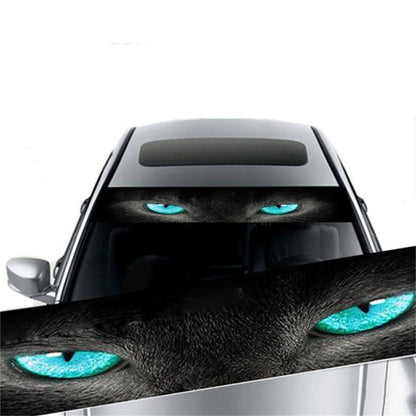 Super Personality Windshield Sticker Car Front Windshield Sticker Stereo Car Stickers Front File Stickers Car Front Rear Sun Strip Visor Vinyl Decal Windshield Cast Film 3D Stickers Decor Front Creative Eyes Skull Sticker For Car Auto Decorative Stickers