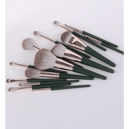 Super Quality 14Pcs Makeup Brushes Set Cosmetic Foundation Powder Blush Eye Shadow Lip Blend Wooden Make Up Brush Tool Kit