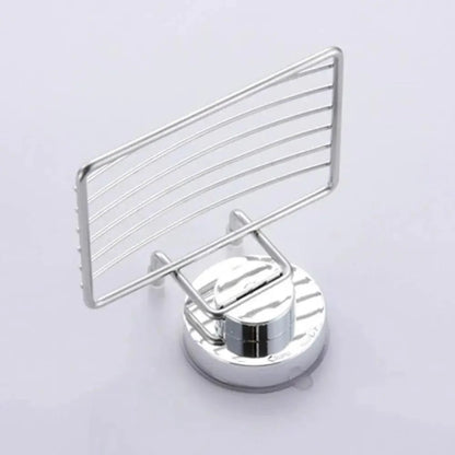Super Strong Vacuum Suction Cup Soap Holder Drain Stainless Steel Wall-Mounted Soap Dish Shower Box Dish Punch-Free Bathroom Accessories Bathroom Soap Dish Holder Shower Soap Dish Saver Tray Bar Soap Sponge Holder for Shower Bathroom And Kitchen
