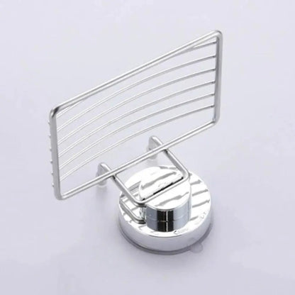 Super Strong Vacuum Suction Cup Soap Holder Drain Stainless Steel Wall-Mounted Soap Dish Shower Box Dish Punch-Free Bathroom Accessories Bathroom Soap Dish Holder Shower Soap Dish Saver Tray Bar Soap Sponge Holder for Shower Bathroom And Kitchen