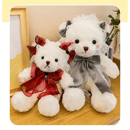 Superior Quality Cute Teddy Bear With Dress Plush Doll Stuffed Animals Kids Toys Room Decor, Christmas,VE Valentine Gifts