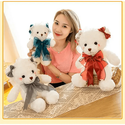 Superior Quality Cute Teddy Bear With Dress Plush Doll Stuffed Animals Kids Toys Room Decor, Christmas,VE Valentine Gifts
