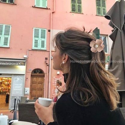 Sweet Flower Shape Hair Clips for Women Girls Hair Claw Chic Barrettes Claw Crab Hairpins Styling Bohemia Hair Jaw Clamps Medium Thick Hair Women
