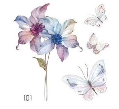 Temporary 3D Rose Flower Tattoos Sticker Body Art Tattoo Sticker Waterproof Luxury Tattoo Rose Lotus Flower Fashion Sticker For Womens