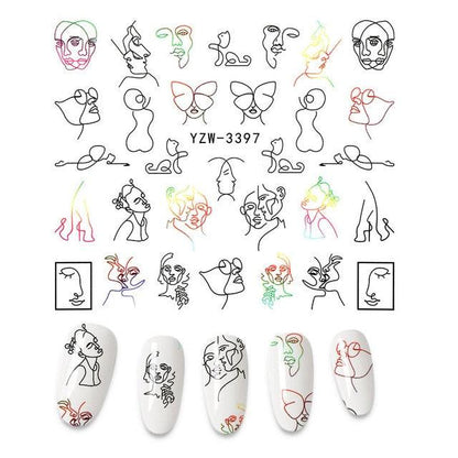 The New 3D Nail Sticker Cool English Letter stickers for nail  Foil Love Heart Design Nails Accessories Fashion Manicure Sticker Stickers Girls Manicure Decoration Nail Art Supplies 3D Self-Adhesive Nail Decals Designer Nail Stickers for Acrylic Nails