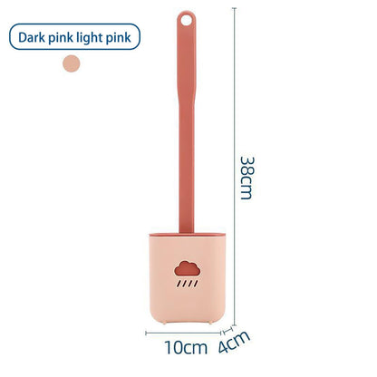 Toilet Brush Holder Sets Wall Hanging Household Floor Standing Soft Bristle Head Bathroom Cleaning Accessories Toilet Brush Set, Silicone Toilet Brush with Holder Wall Mounted With Toilet Bowl Brush And Holder Bendable Brush Head Holder Quickly Drying